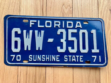 1971 Florida Palm Beach County License Plate
