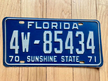 1971 Florida Pinellas County License Plate