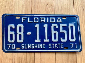 1971 Florida License Plate
