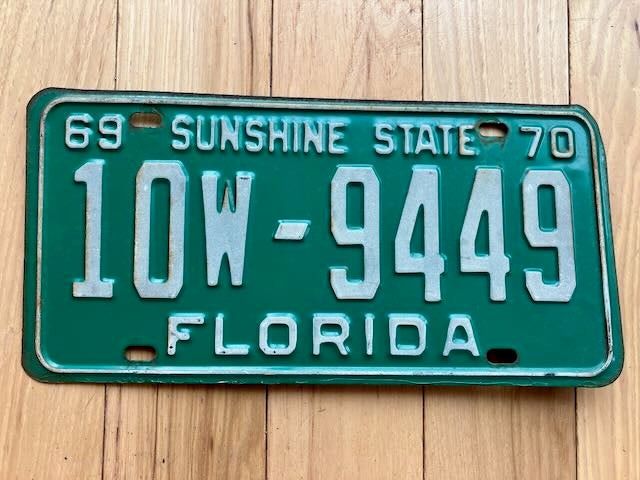 1970 Florida Broward County License Plate