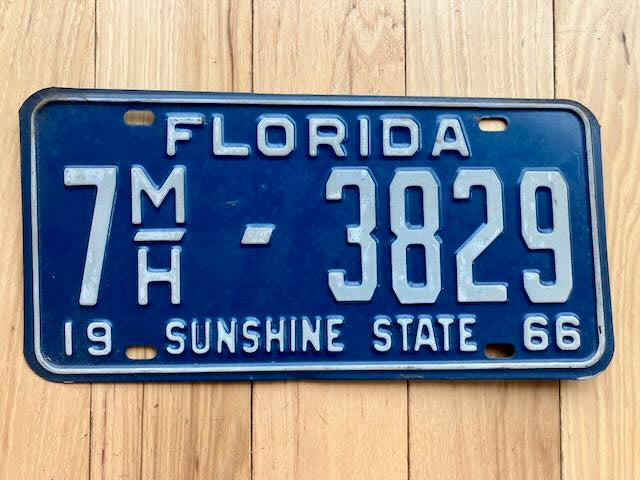 1966 Florida Orange County Mobile Home License Plate