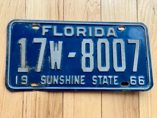 1966 Florida Seminole County License Plate