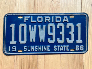 1966 Florida Broward County License Plate