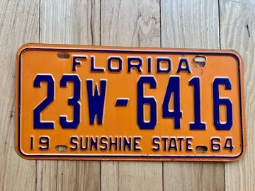 1964 Florida Bay County License Plate