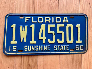 1960 Florida Dade County License Plate