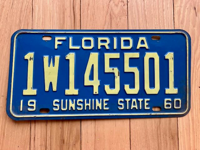1960 Florida Dade County License Plate