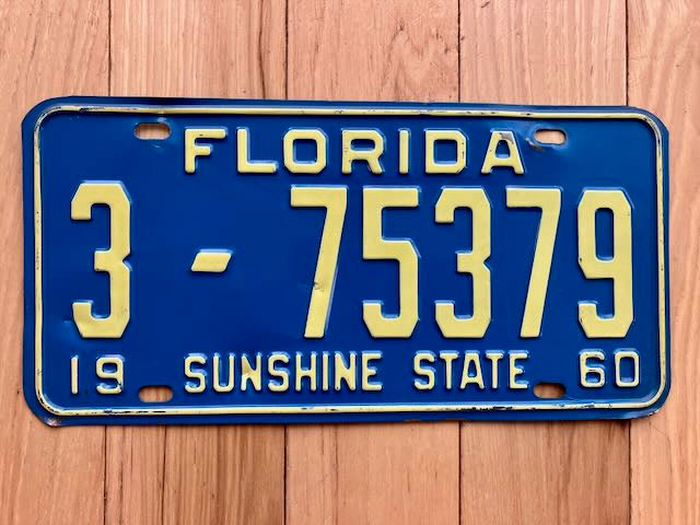 1960 Florida Hillsborough County License Plate