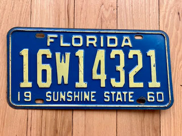 1960 Florida Sarasota County License Plate