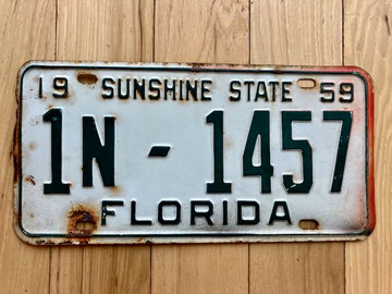 1959 Florida Dade County License Plate