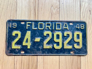 1948 Florida St. Lucie County License Plate