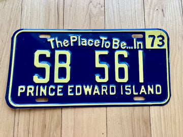 1973 Prince Edward Island School Bus License Plate