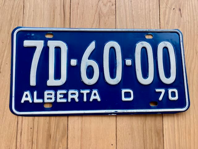1970 Alberta Dealer License Plate