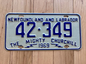 1969 Newfoundland and Labrador License Plate