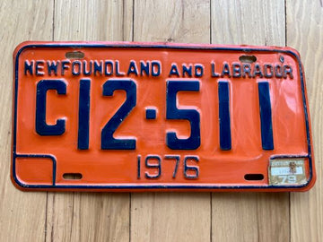1976/1979 Newfoundland and Labrador License Plate