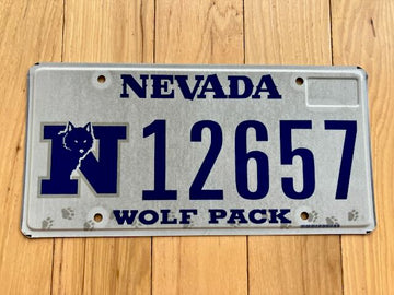 Nevada Wolf Pack License Plate