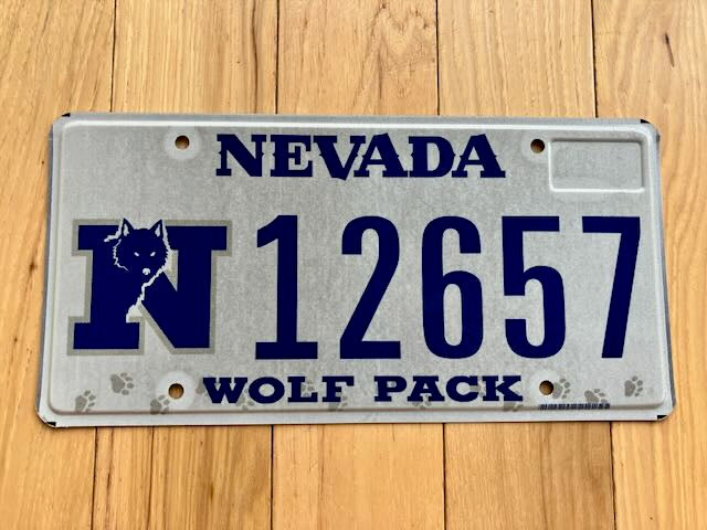 Nevada Wolf Pack License Plate