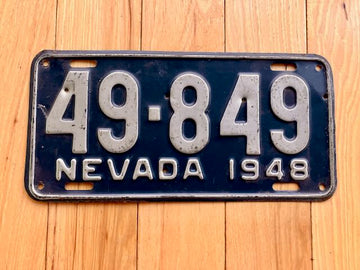 1948 Nevada License Plate