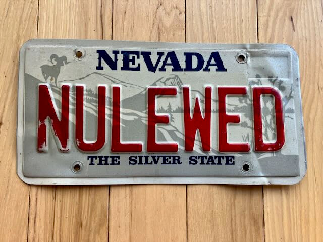 Nevada Souvenir Vanity License Plate - NULEWED