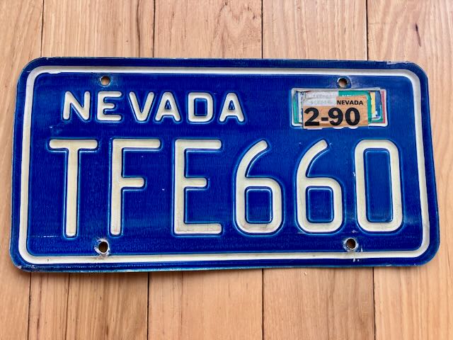 1990 Nevada License Plate