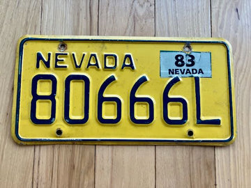 1983 Nevada License Plate