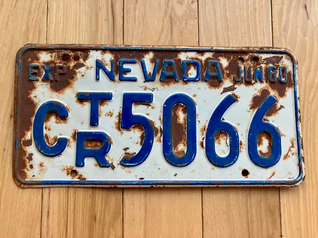 1960 Nevada License Plate