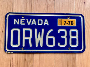 1976 Nevada License Plate