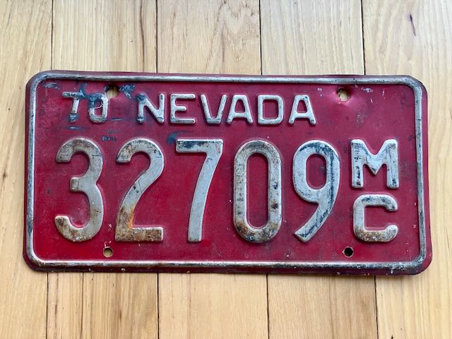 1970 Nevada License Plate