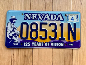 1991 Nevada 100 Years of Vision License Plate