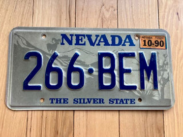 1990 Nevada License Plate