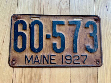 1927 Maine License Plate