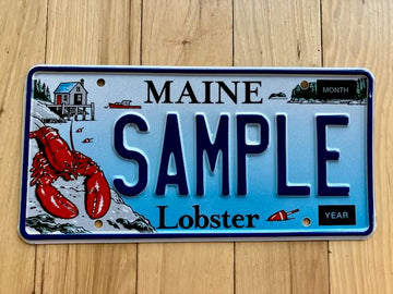 Maine Sample Lobster License Plate