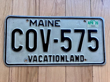 1976 Maine License Plate