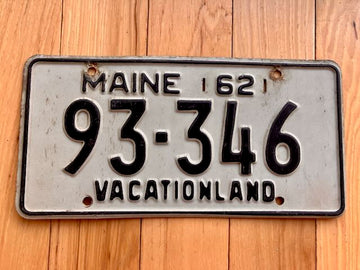 1962 Maine License Plate