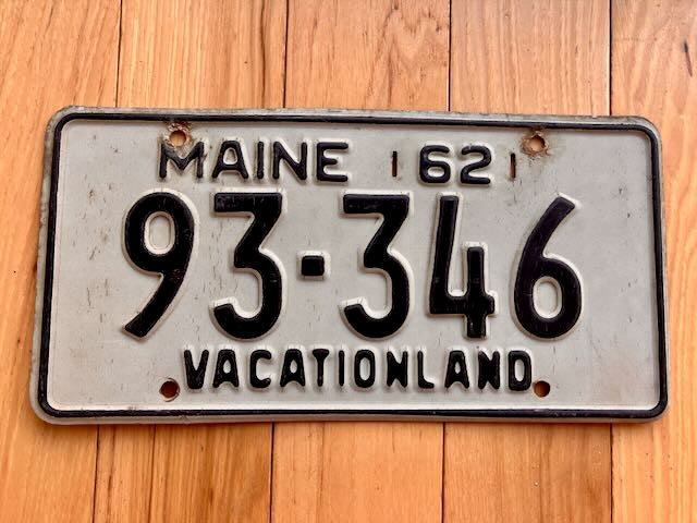 1962 Maine License Plate