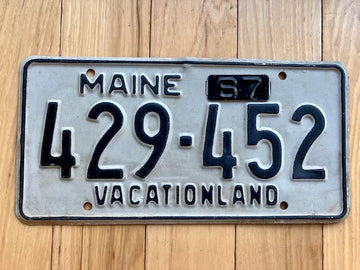 1967 Maine License Plate