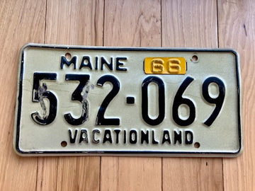 1966 Maine License Plate
