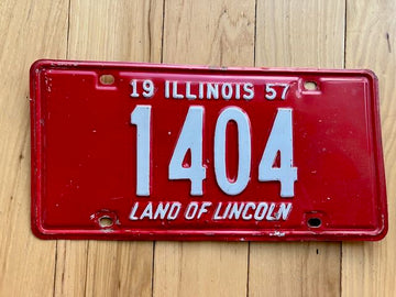 1957 Illinois License Plate