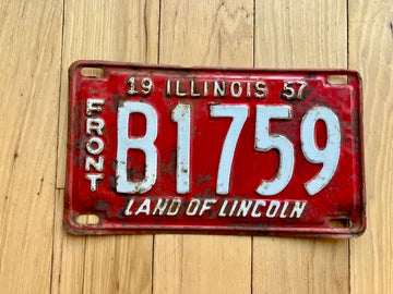 1957 Illinois License Plate