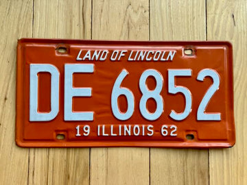 1962 Illinois License Plate