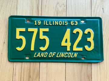 1963 Illinois License Plate