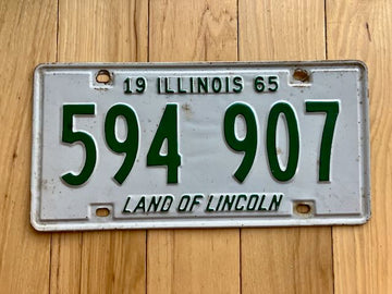1965 Illinois License Plate