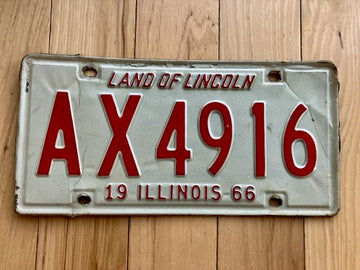 1966 Illinois License Plate