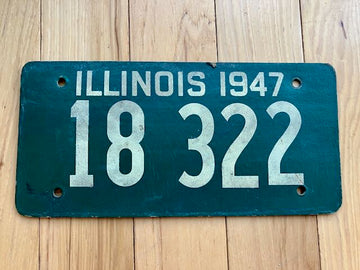 1947 Illinois Soybean License Plate