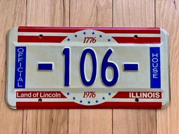 1976 Illinois House License Plate