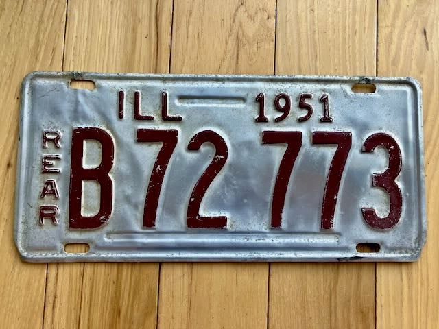 1951 Illinois License Plate