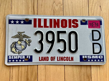 2016 Illinois Marines License Plate