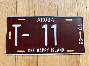 1993 Aruba License Plate