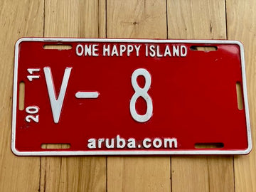 2011 Aruba License Plate - V8