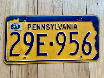 1969 Pennsylvania License Plate