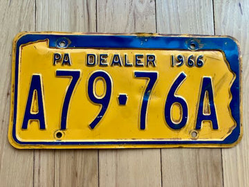 1966 Pennsylvania Dealer License Plate